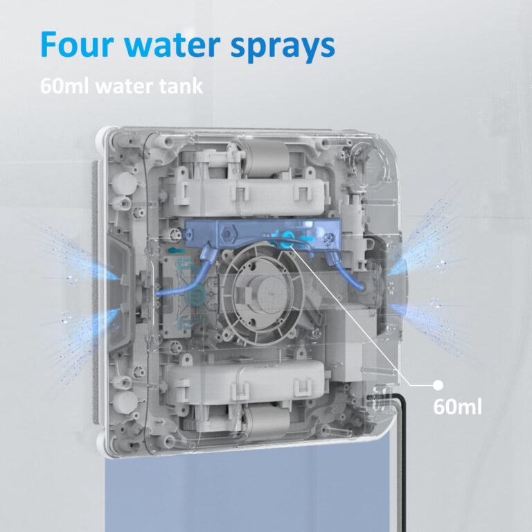 Mamibot W120-DP Robot Window Cleaner, Window Cleaning Robot with Four Water Spray,3200 Pa Suction Power, Multiple Cleaning Modes,App&Remote Control,for High-Rise Glass Cleaning（Grey - Image 6