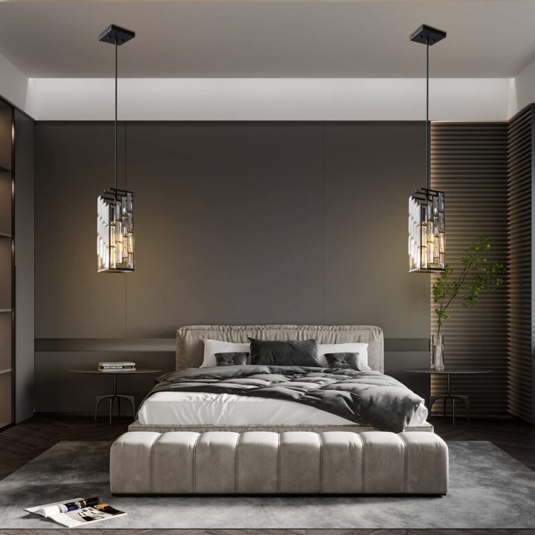 FDPBY Black Pendant Lighting Modern Pendant Light, Mini Crystal Chandeliers,Adjustable Pendant Light Fixture for Kitchen Island Dinning Room Bedroom (3 Pack) - Image 2