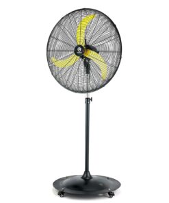 FUGOO 30'' Oscillating Pedestal Fan With Brushless DC Motor, Large Air Flow range From 3200CFM to 8800CFM, 4-Speed Heavy Duty Industrial Floor Fans for Factory, Commercial, Garage, Warehouse,Shop