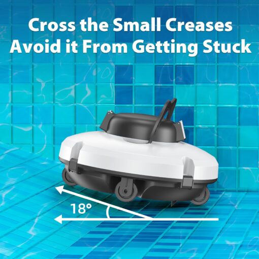 Redkey S100 Cordless Robot Pool Cleaner, Last 130Min, 18° Slope Angle, Automatic Pool Vacuum for Above Ground/Inground Pools, Self-Parking Pool Cleaner with Filter Basket, Pool Robot Up to 1100 sq.ft - Image 6