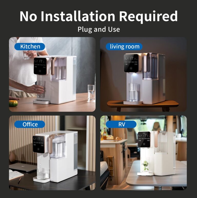 TOKIT T1 Pro Reverse Osmosis Water Filter Countertop, NSF/ANSI 58, RO Whole House Water Filter System with Alkaline Remineralization Filter and Instant Heating Tech, No Installation - Image 4