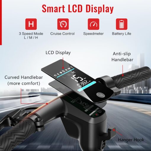 SISIGAD Electric Scooter Adults,8.5" Tires/10 Tires,Peak 500W Motor,Top Speed 19/22Mph,Long Range,Folding E-Scooter with Dual Suspension and Braking System,Smart Control - Image 5