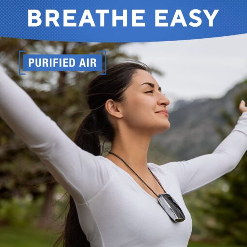 AirTamer A320 Rechargeable Personal Air Purifier, Proven Performance, Virus and Pollutant Tested*, Black with Leather Travel Case - Image 5