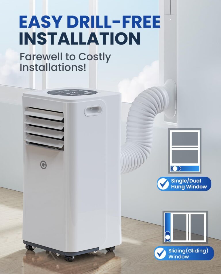 Portable Air Conditioners, 10000 BTU Air Conditioner Portable for Room up to 450 Sq. Ft., 3-in-1 Portable AC Unit with Digital Display, Remote Control, Window Installation Kit, 24H Timer, Sleep Mode - Image 3