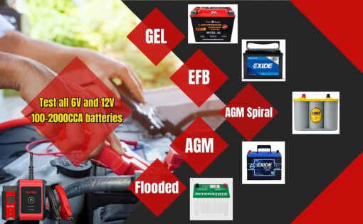Autel Car Battery Tester 6v 12v MaxiBAS BT508, Cranking Ability Analyzer, Adaptive Conductance, AutoVIN, in-Vehicle/Out-of-Vehicle Tests, BAS Manager with BT VCI 200, Better BT506, Lite of BT608 - Image 5