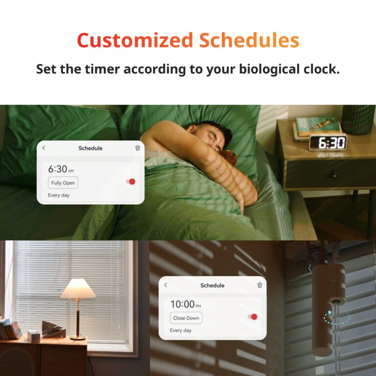 SwitchBot Smart Electric Motorized Blinds Kit - 3Pack with 2.4G WiFi Remote Control, Solar Powered, Compatible with Alexa, Google Home and Siri, Light Sensing Control, Unlimited Group Control - Image 3