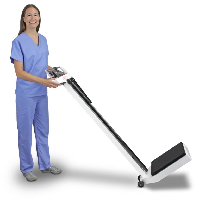 DETECTO 338 Mechanical Physician Beam Scale with Wheels/Height Rod, Dual Reading KG/LB - Image 2