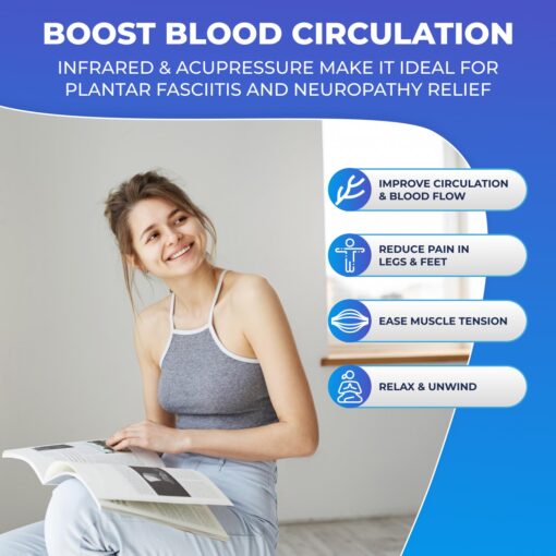 Daiwa Felicity Foot Vibe Pro Massager with Heat - Electric Foot Massagers for Plantar Fasciitis, Circulation, & Neuropathy - Multi Function Shiatsu Calf, Thigh & Leg Massage, FSA/HSA Eligible - Image 4