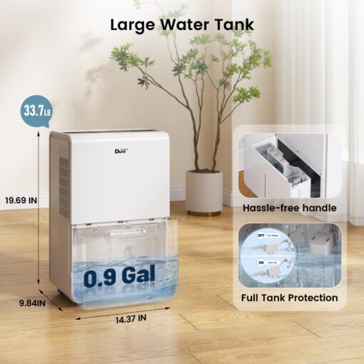 Dehumidifier For Basement with Energy Star Certified, Dehumidifiers with WiFi For Medium to Large Rooms,White - Image 2