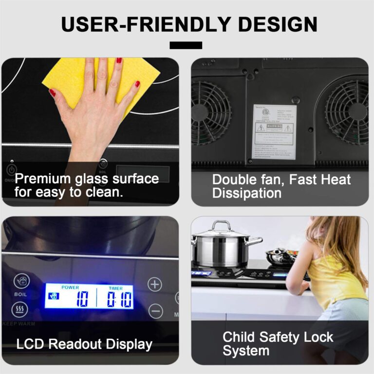 Duxtop LCD Portable Double Induction Cooktop 1800W Digital Electric Countertop Burner Sensor Touch Stove, 9620LS/BT-350DZ - Image 8