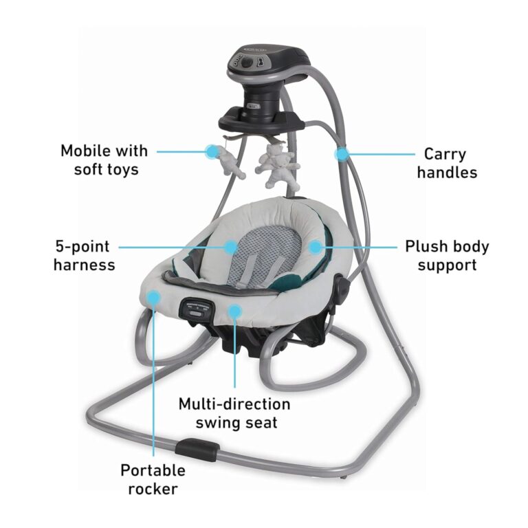 Graco DuetSoothe Swing and Rocker with Removable Swing Seat and 6 Swinging Speeds for Toddler Swing Seat and Swing Chair - Image 6
