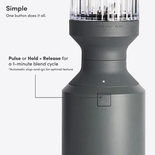 Beast Mega 1200 | Premium Countertop Blender | Smoothies, Shakes, Sauces, Dips, Soups | Blends Ice and Frozen Fruit | XL Vessel | Extra Vessels, Straw System Included | 1200W | (Charcoal, 120V) - Image 5