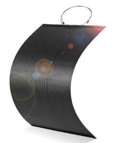 ATEM POWER 150W Flexible Solar Panel 245° Bendable 12V Monocrystalline Portable Solar Charger with Uneven Surfaces Lightweight for RV Tent Roof Boat Cabin onfppt Marine Camping