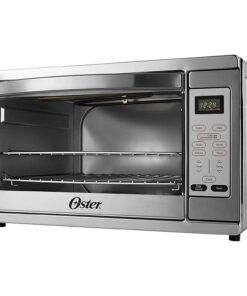 Oster Toaster Oven, 7-in-1 Countertop Toaster Oven, 10.5" x 13" Fits 2 Large Pizzas, Stainless Steel