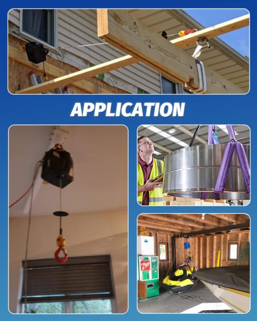 NEWTRY 3 in 1 Electric Hoist Winch 1,100lb Wireless Remote Control, Cable Remote Control, 110/120 Volt Portable Power Electric Hoist, Vertically & Horizontally, Lift 16ft/min - Image 2