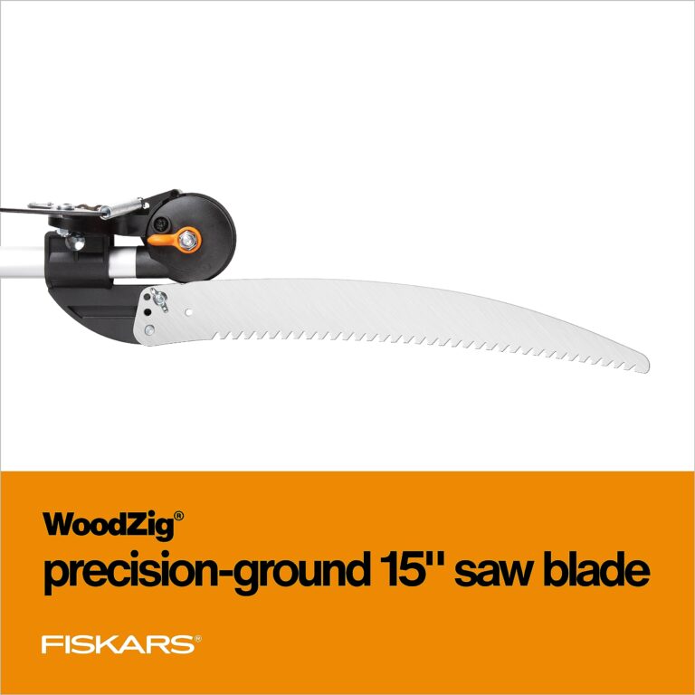 Fiskars 2-in-1 Extendable Tree Pruner and Pole Saw (Extends 7.9 - 12 feet) with Rotating Head, Pruning Stik Model with15-Inch Double-Grind Saw Blade, and Double Locking System - Image 5