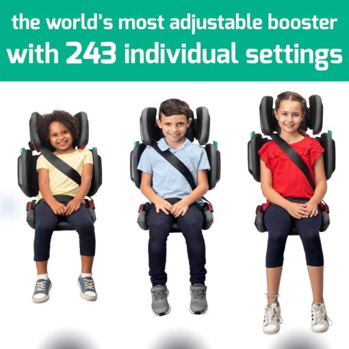Mifold Hifold Adjustable Kids High Back Booster Car Seat with Strap – Slate Grey - Image 6