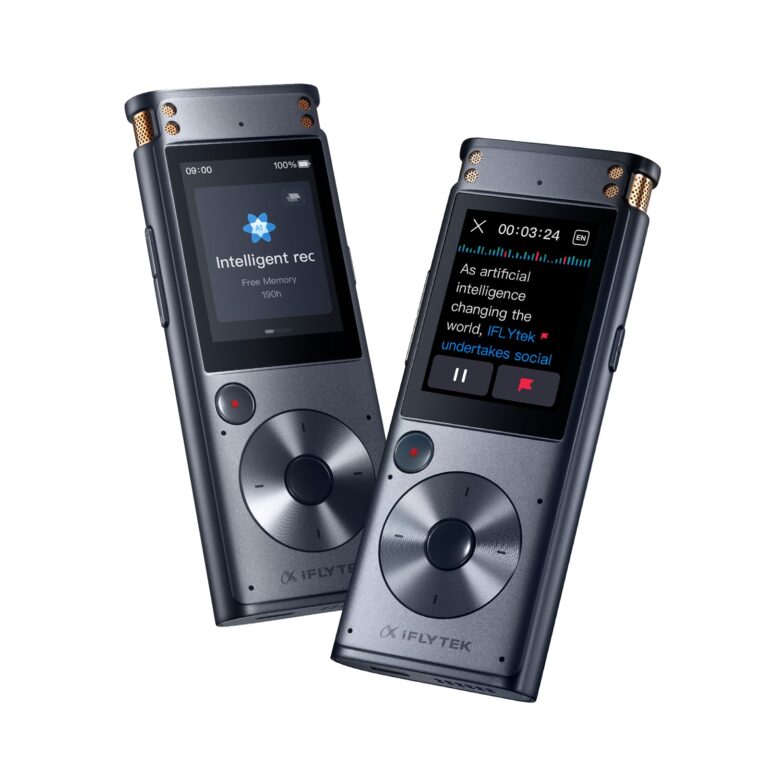 iFLYTEK Offline Voice Recorder with Playback, Secure Digital Recorder with AI Transcription, 5-Language Voice-to-Text, Noise Reduction, AI Voice Recorder for Meetings, Interviews, Learning