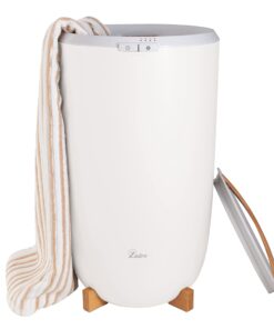 Zadro Large Hot Towel Warmer Bucket Timer Electric Towel Warmer for Bathroom Auto-Shut Off Heated Towel Warmer Spa (Large | 20L | 12" Dia. x 21" Tall, White)