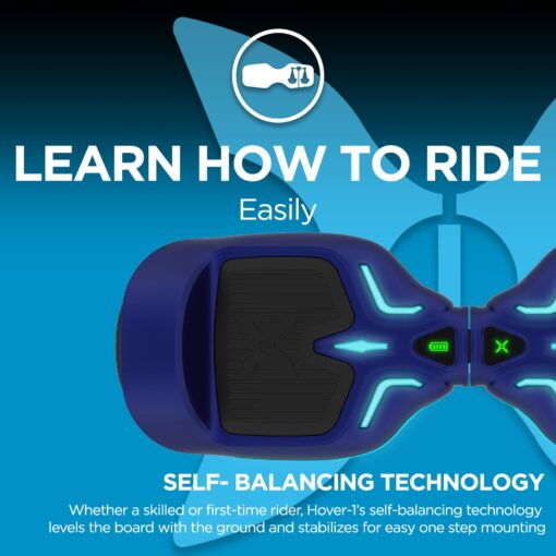 Hover-1 i100 Electric Hoverboard | 7MPH Top Speed, 10 Mile Range, 5HR Full-Charge, Built-In Bluetooth Speaker, Rider Modes: Beginner to Expert Self Balancing Scooter - Image 7