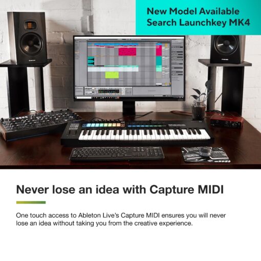 Novation Launchkey 25 [MK3] MIDI Keyboard Controller - Seamless Ableton Live Integration. Chord Mode, Scale Mode, and Arpeggiator — All the software you need for Music Production. - Image 7