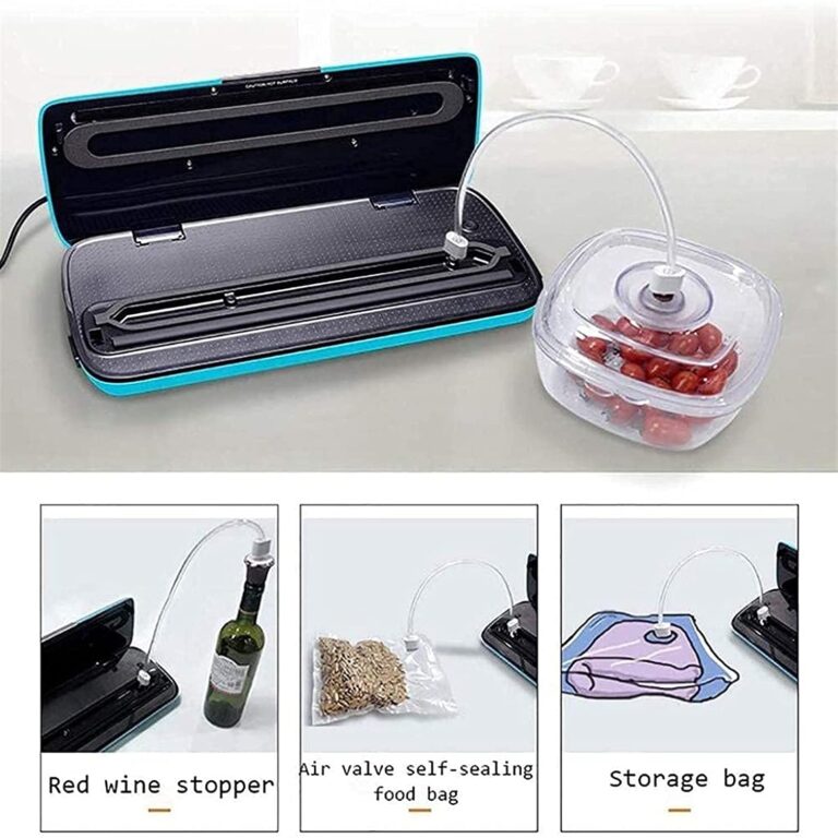 MIXIA Automatic Food Vacuum Sealer Machine, Blue Smart Heat Food Sealer with Air Sealing System For Food/Compact Design | Dry & Moist Food Modes - Image 6