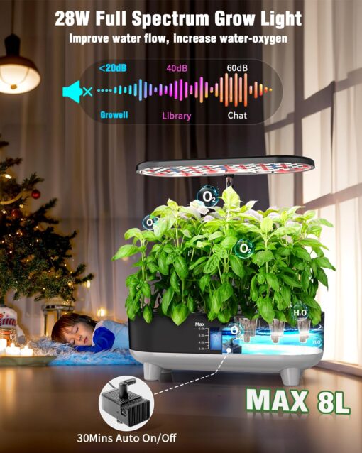 Growell 16 Pods & 12 Pods Hydroponics Growing System Kit - Image 5