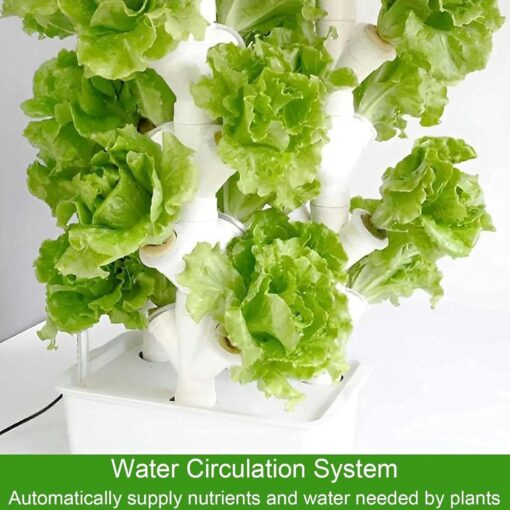 AMNOOL 45-Hole hydroponic Planting Tower Hydroponic Tower Planting Points Indoor Vertical Gardening Greenhouse Farm hydroponic Planting kit - Image 4