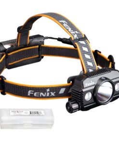 Fenix HP30R v2.0 Headlamp, 3000 Lumen Rechargeable Heavy-Duty with Spotlight & Floodlight, Detachable Power Pack and LumenTac Organizer, Black