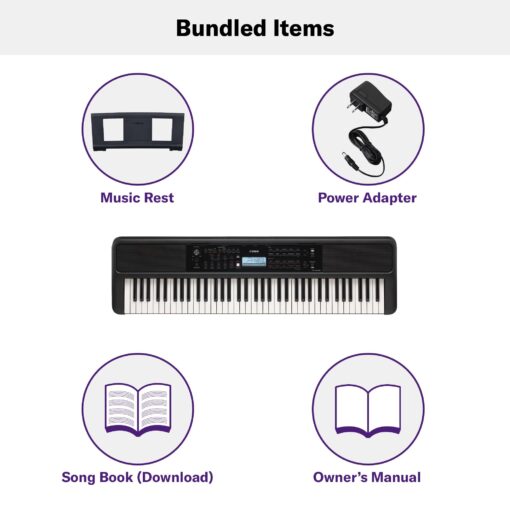 Yamaha PSR-EW320 76 Touch Sensitive Key Portable Keyboard for Beginners with Music Rest, Power Adapter - Image 3