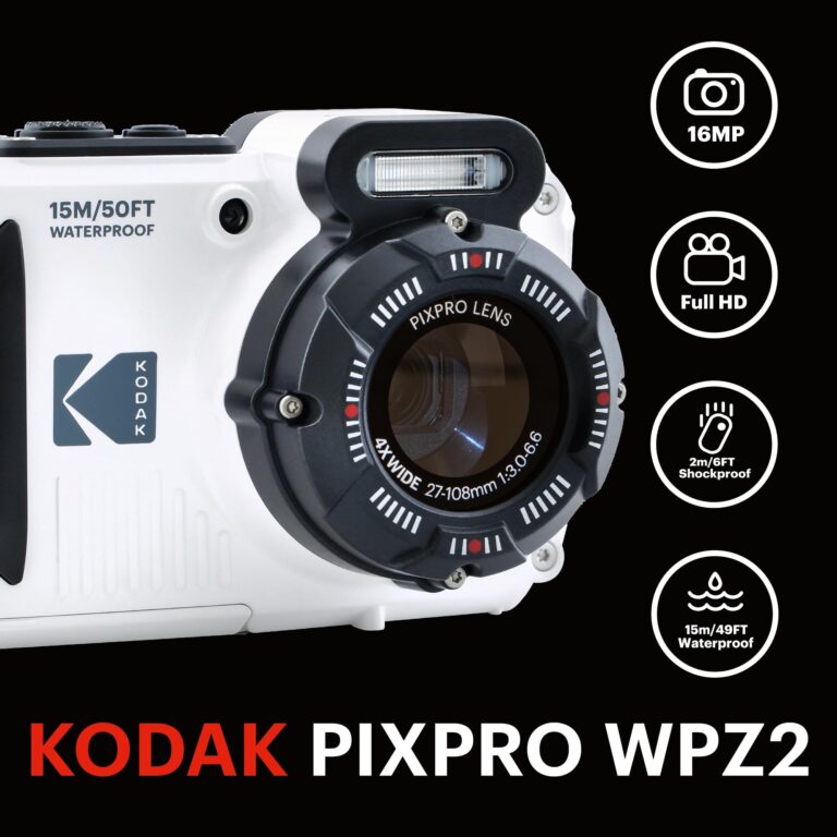 Kodak Pixpro WPZ2 - Compact Digital Camera 16M Pixels, Waterproof to 15m, Shockproof, Video 720p, LCD Screen 2.7 - Li-ion Battery, White - Image 9