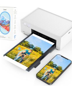 Liene 4x6'' Instant Photo Printer (Battery Edition) Bundle, 60-sheet, 2 Ink-Cartridge, Wireless Photo Printer for iPhone, Smartphone, Android, Computer, Dye Sublimation, Photo Printer for Travel, Home