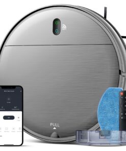 Robot Vacuum and Mop Combo, 2 in 1 Mopping Robot Vacuum Cleaner with Schedule, Wi-Fi/Voice/App, Strong Suction, Ease of Use, Self-Charging Robotic Vacuum, Slim, Ideal for Hard Floor, Pet Hair, Carpet