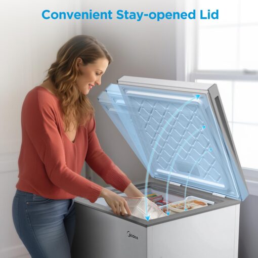 Midea MERC07C4BAWW 7.0 Cubic Feet Chest Freezer Cu.ft-Convertible, White - Image 6