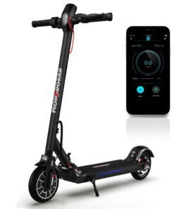 Hurtle Folding Electric Scooter for Adults-300W Brushless Motor Foldable Commuter Scooter w/8.5 Inch Pneumatic Tires,3 Speed Up to 19MPH,18 Miles,Disc Brake&ABS,for Adult&Kids-Hurtle HURES18-M5, Black
