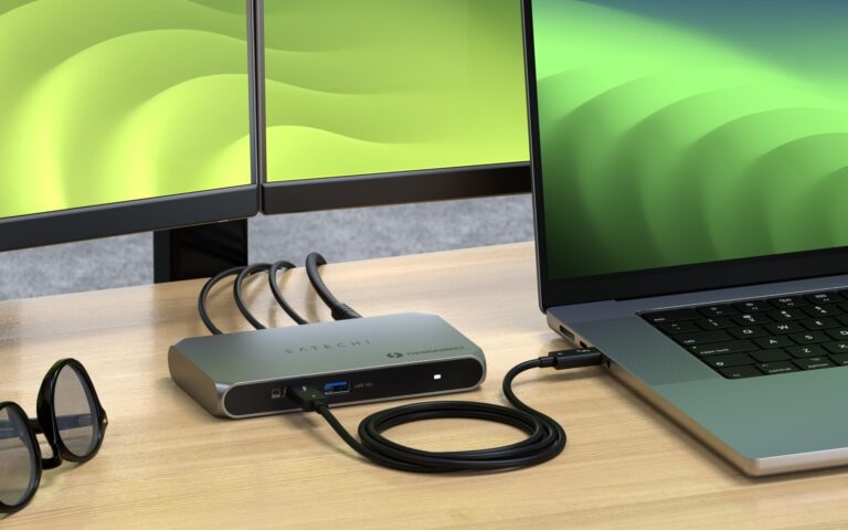 Satechi Thunderbolt 4 Hub Slim Pro, USB C 96W Charging, Single 8K or Dual 4K Display, 4 Thunderbolt 4 Ports, USB 3.2 Gen2 – for MacBook Pro/Air M1 M2 M3, Dell, HP, Surface, Lenovo - Image 2
