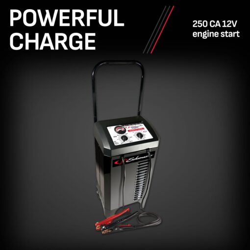 Schumacher Electric Manual Battery Charger & Engine Starter – 6V/12V 250A Heavy-Duty Battery Charger with 50A Boost Mode, Color-Coded Clamps, 6-Foot Output Cables & Rugged Design SC1445 - Image 7