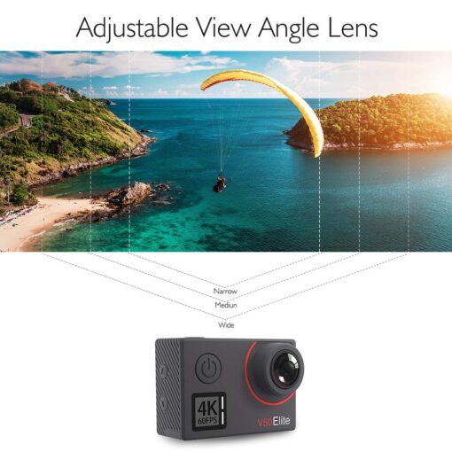 AKASO V50 Elite 4K60fps Touch Screen WiFi Action Camera Voice Control EIS 131 feet Waterproof Camera 8X Zoom Remote Control (with 64GB MicroSD Card) - Image 3