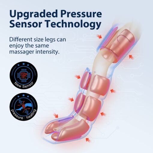 CINCOM Leg Massager with Heat and Compression, Leg Massager for Circulation and Pain Relief FSA HSA, 3 in 1 Air Compression Boots for Leg Calf & Foot Recovery Edema Relief, Gifts - Image 5