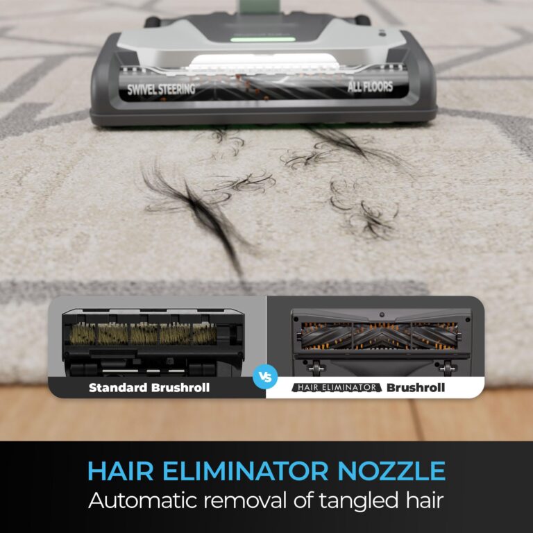 Kenmore DC5070 500 Series Bagless Canister Vacuum with Hair Eliminator Brushroll，2-Motor Cyclonic Technology, HEPA Filtration & 24' Auto Cord Rewind for Pet, Carpets, Hard Floors, Stairs, White - Image 6
