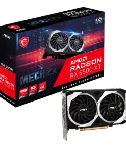 MSI Gaming AMD Radeon RX 6500 XT 64-bit 4GB GDDR6 DP/HDMI PCIe 4 Torx Twin Fans FreeSync DirectX 12 VR Ready OC Graphics Card (RX 6500 XT MECH 2X 4G OC)