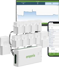 Emporia Vue 3 Commercial 3-Phase Smart Energy Monitor - Business and Home Automation Device with Real Time Electricity Usage Monitor, Power Consumption Meter, Solar and Net Metering