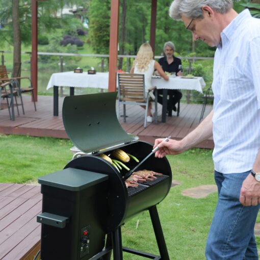 DAMNISS Grills DAPG-03 Electric Wood Pellet Smoker Grill, 456 SQ.IN Cook Area Pellet Grill with Auto Feed & PID Temperature Control (180-450°F), 8 in 1 BBQ Grill for Backyard Outdoor - Image 3