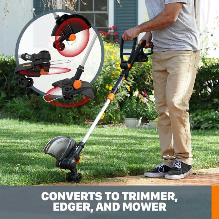 Worx String Trimmer/Edger/Lawn Mower 3-in-1 Grass Trimmer GT Revolution 20V 12" (2 Batteries & Charger Included) WG170 and WORX WA0047 4-Pack String Trimmer Replacement Line, Orange - Image 5
