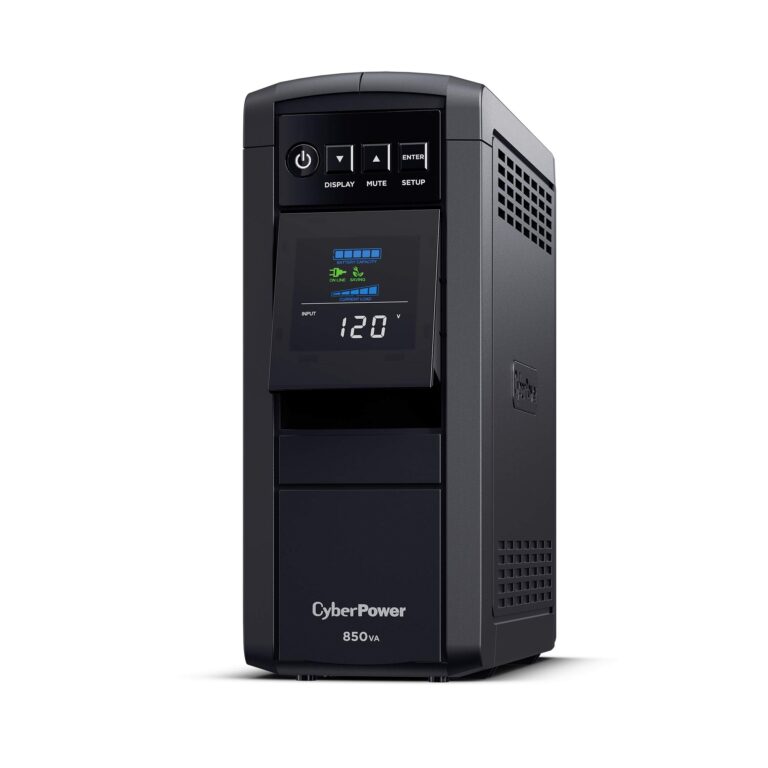 CyberPower CP850PFCLCD PFC Sinewave UPS System, 850VA/510W, 10 Outlets, AVR, Mini-Tower - Image 2