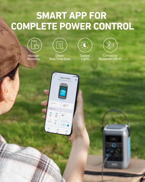 Anker SOLIX C300 DC Power Bank Station, Outdoor 288Wh (90,000mAh), Portable Power Station, LiFePO4 Battery, 300W Solar Generator, for Camping, Traveling, and Emergencies (No Wall Charger Included) - Image 2