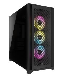 Corsair 5000D RGB Mid-Tower Case - 3X AF120 RGB Fans - Lighting Node PRO - High-Airflow Design - RapidRoute Cable Management - Black