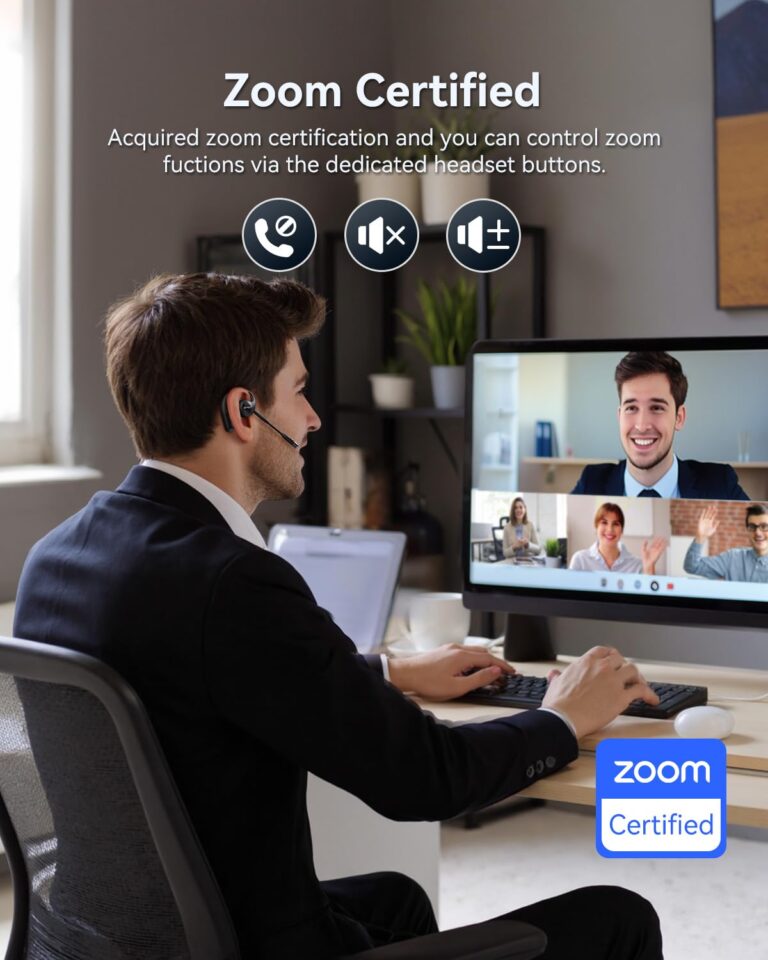 EMEET Airflow Open Ear Headphones with Mic, Zoom Certified, True Wireless Headsets with Detachable Microphone, ENC+VoiceCore 2.0 Noise Cancelling, Bluetooth 5.3, Multi-Point, Wireless Earbuds for Work - Image 7