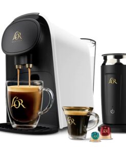L'OR Barista System Coffee and Espresso Machine Combo with Frother, Matte White