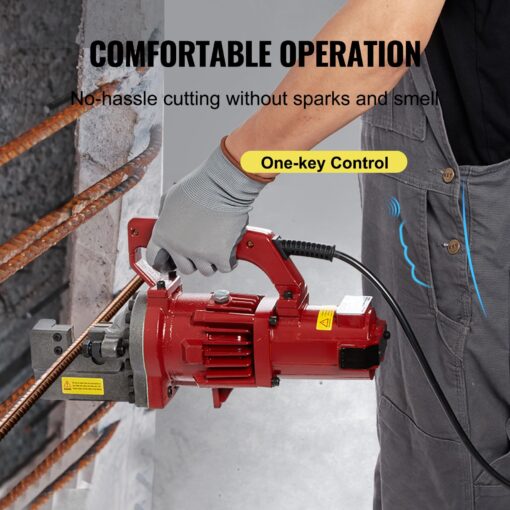 Happybuy Electric Hydraulic Rebar Cutter,1250W Portable Electric Rebar Cutter,Cutting up to 3/4 Inch #6 4-20mm Rebar within 4 Seconds,110V,with Easy to Carry Stainless Box(1250W RC-20) - Image 6